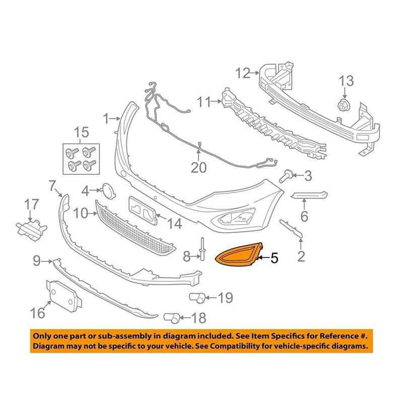 

1Pair Car Front Bumper Fog Light Cover Bezel FT4Z-17B814-AA FT4Z-17B814-AB For Ford Edge 2015-2018 FO1039177FO1038177