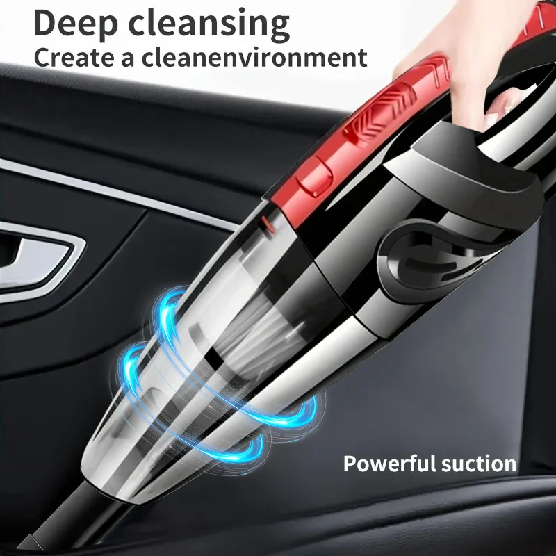 مكنسة كهربائية لاسلكية محمولة، متعددة الوظائف للسيارة والمنزل ذات الاستخدام المزدوج، قابلة لإعادة الشحن، عمر بطارية طويل الأمد، شفط قوي #2