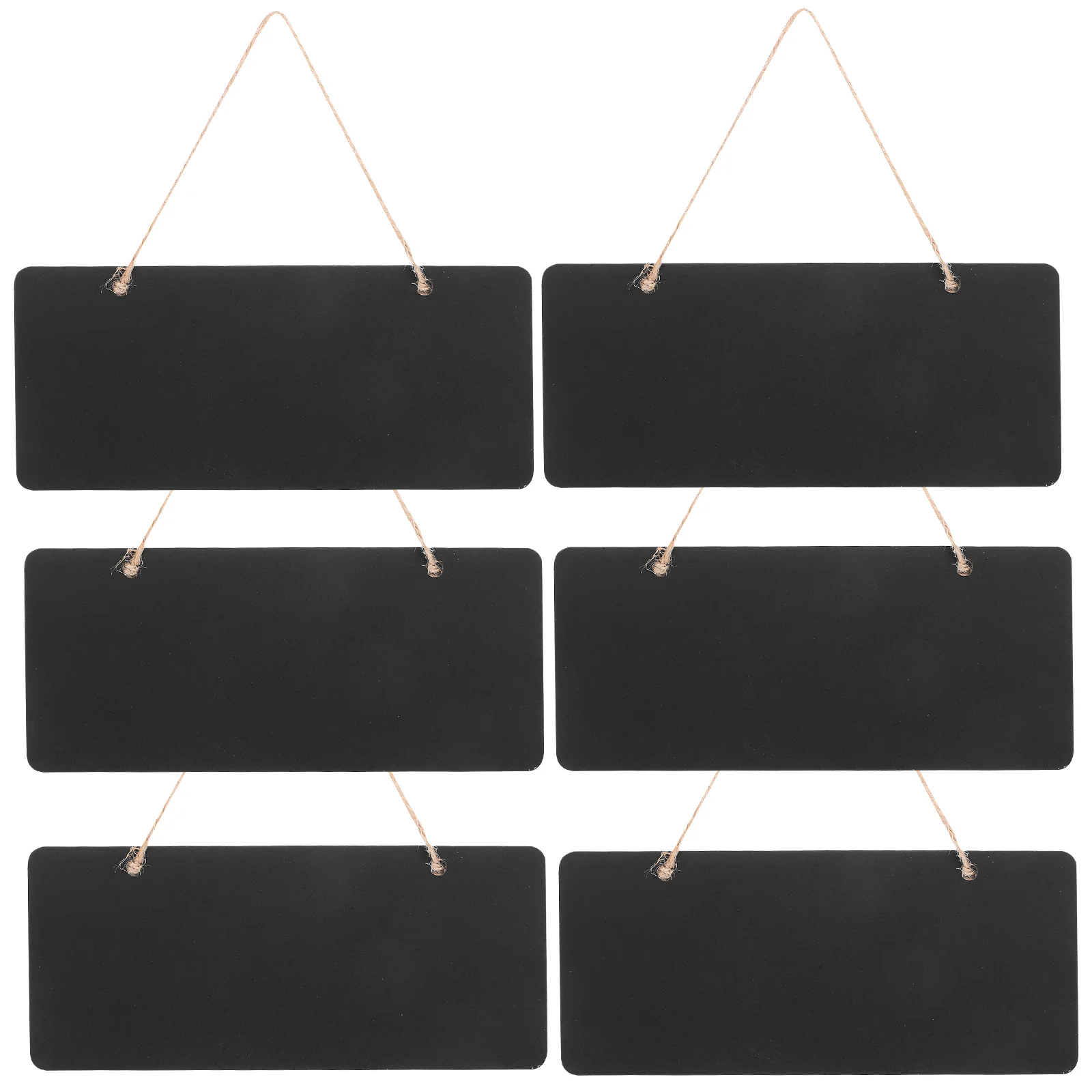 6 Pcs Show Message Blackboard Chalkboard Hanging Erasable Shaped Wooden Pendant