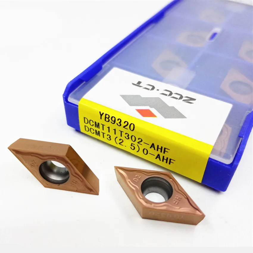 

DCMT11T302-AHF YB9320/DCMT11T304-AHF YB9320/DCMT11T308-AHF YB9320 DCMT32.51 DCMT32.52 ZCC.CT CNC carbide inserts 10pcs/box