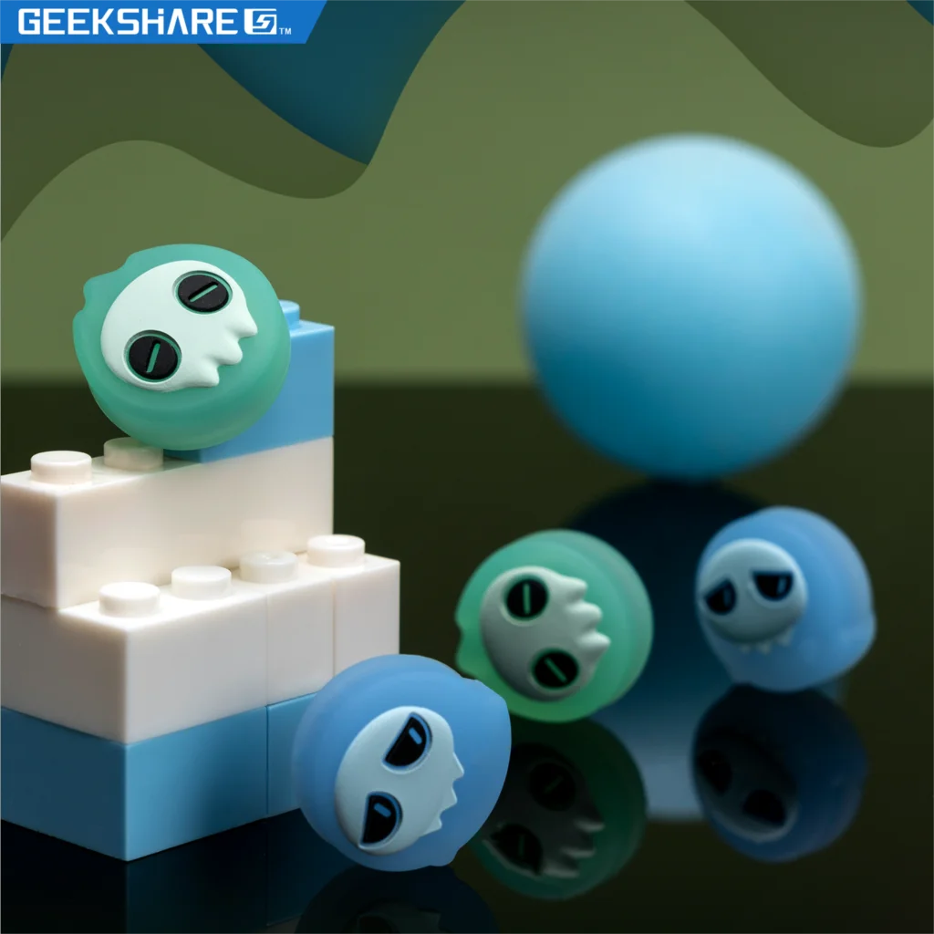 شبح القط الحيوانات سيليكون لينة متحكم الأصابع xbox one قبضة كاب الغطاء الواقي ل التبديل Oled NS لايت الفرح يخدع تحكم Thumbstick حالة