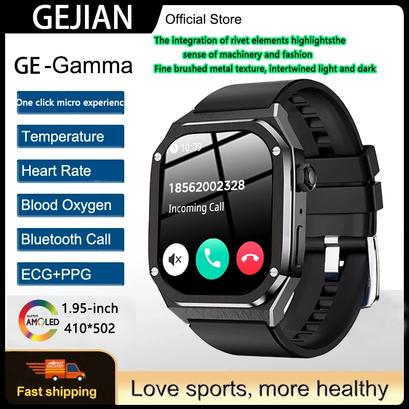 New Health ECG Smart Watch One-click Health Check With Bluetooth Call Heart Rate Blood Pressure Monitoring IP68 Smartwatch 2026