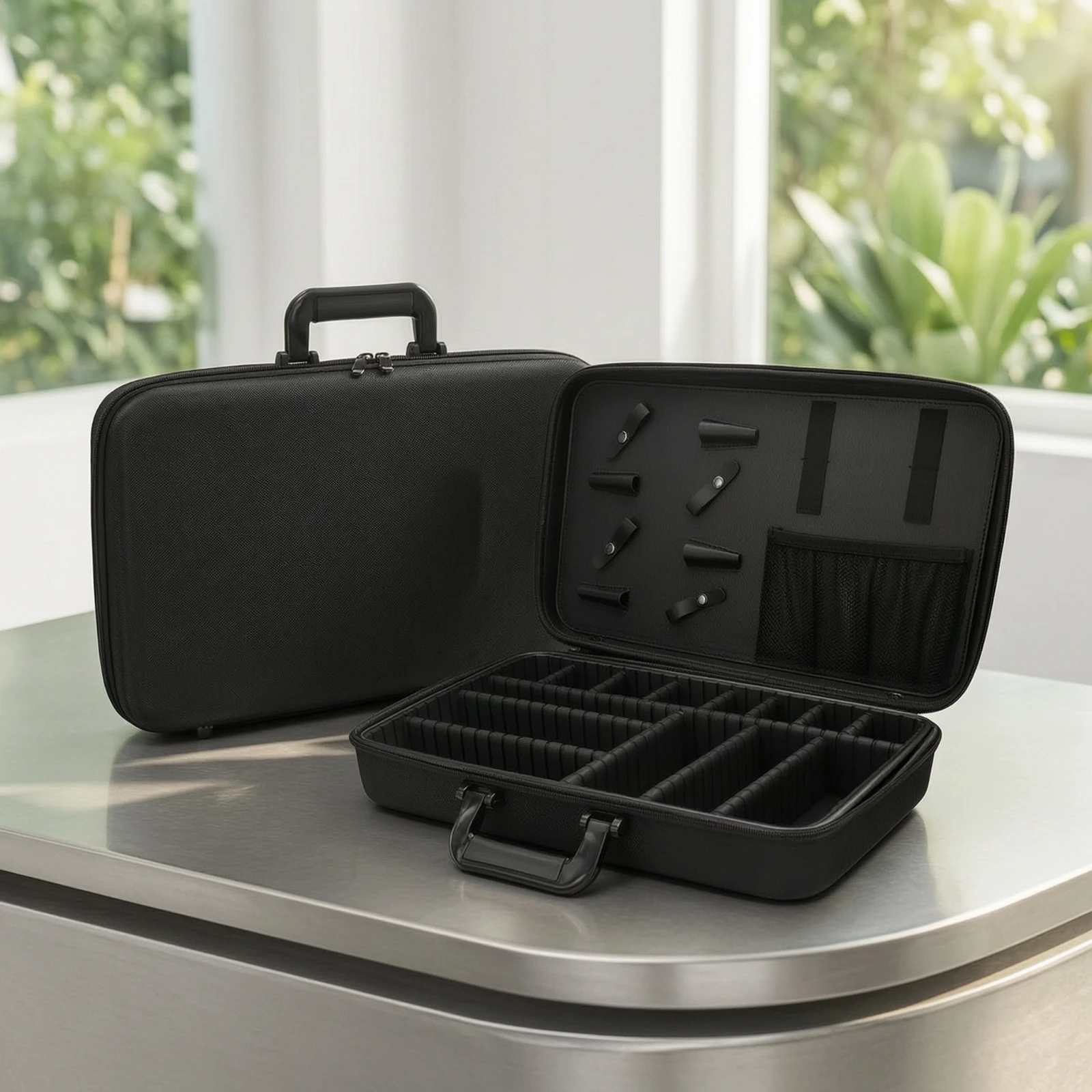 Hairstyling Tool Case Hard-Sided Barber Bag with Dividers Tool Case with Dividers Portable Organizer Long-Lasting