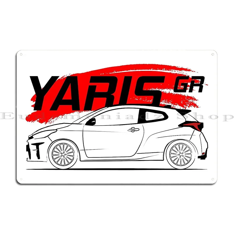 Gr Yaris Racing Metal Signs Wall Mural Pub Living Room Personalized Kitchen Tin Sign Poster