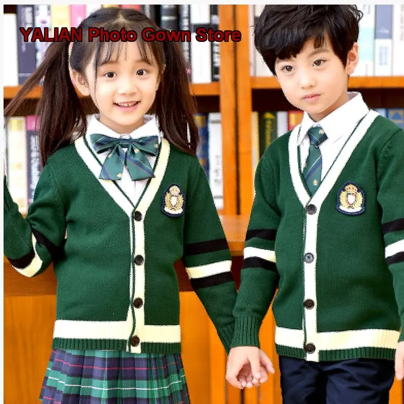 School Uniform Boys Girls Spring Autumn Winter College Style Middle School Class Uniform Kindergarten Set