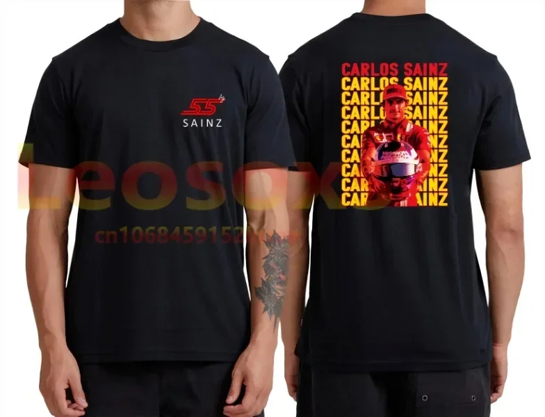 

16 F 1 Team Charles Leclerc 2024 Cotton Men's T-Shirt 55 Carlos Sainz MOTO F 1 Women's Gift Casual Short SleeveNO11