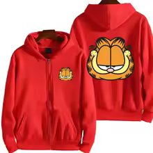 Lazy Garfield Cartoon Zipper Hoodie