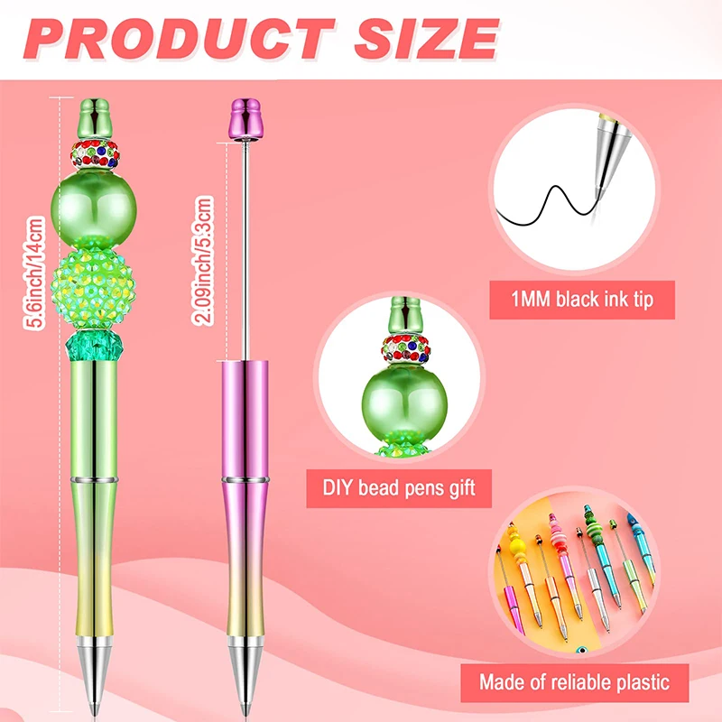 Шариковая ручка с бисером, пластиковые ручки ручной работы с бисером, подарок учителю, школьные и офисные принадлежности, 50 шт.