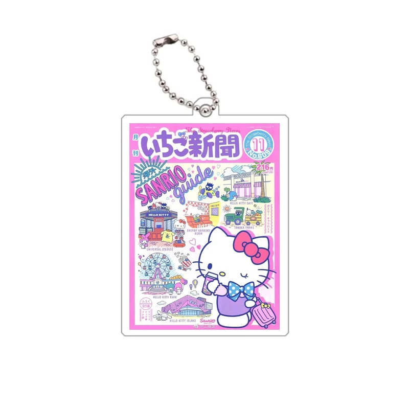 Sanrio Cinnamoroll Mymelody Anime Acrylic Keychain Pendant Cartoon Two-dimensional Surrounding Accessories DIY For Girls Gift