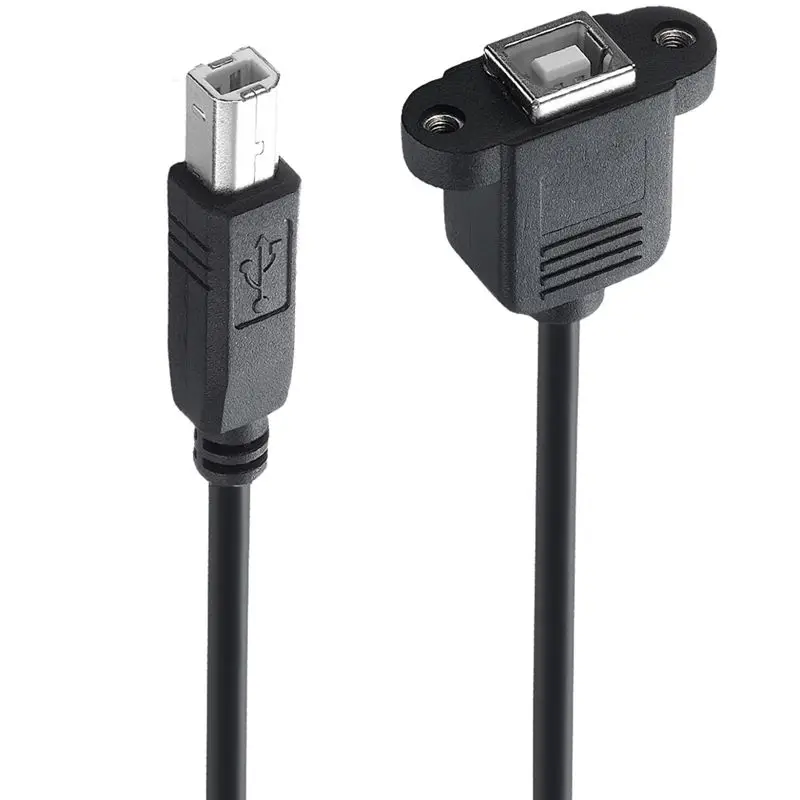 

USB B Male to Female Printing Extension Cable With Ear Screw Hole USB Square Port Printer Male to Female Data Cable