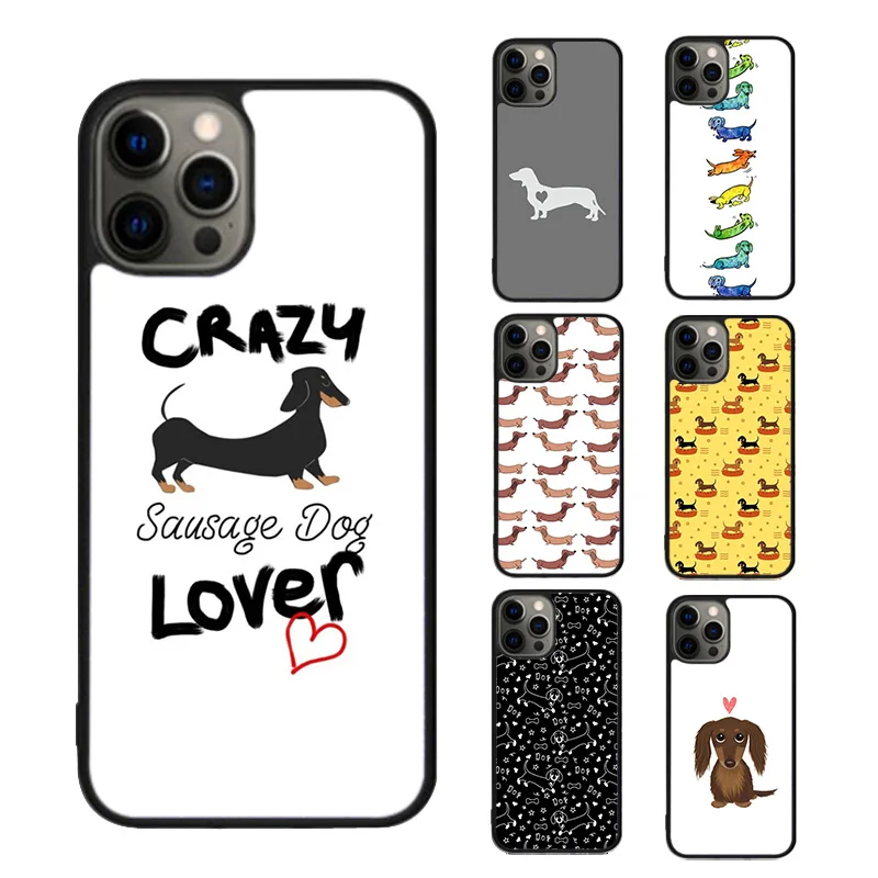 Cartoon Dachshund Sausage Dog Phone Cases For iPhone 15 16 14 13 Pro Max case 12 11 Pro Max 8 PLUS 7PLUS mini mobile cell