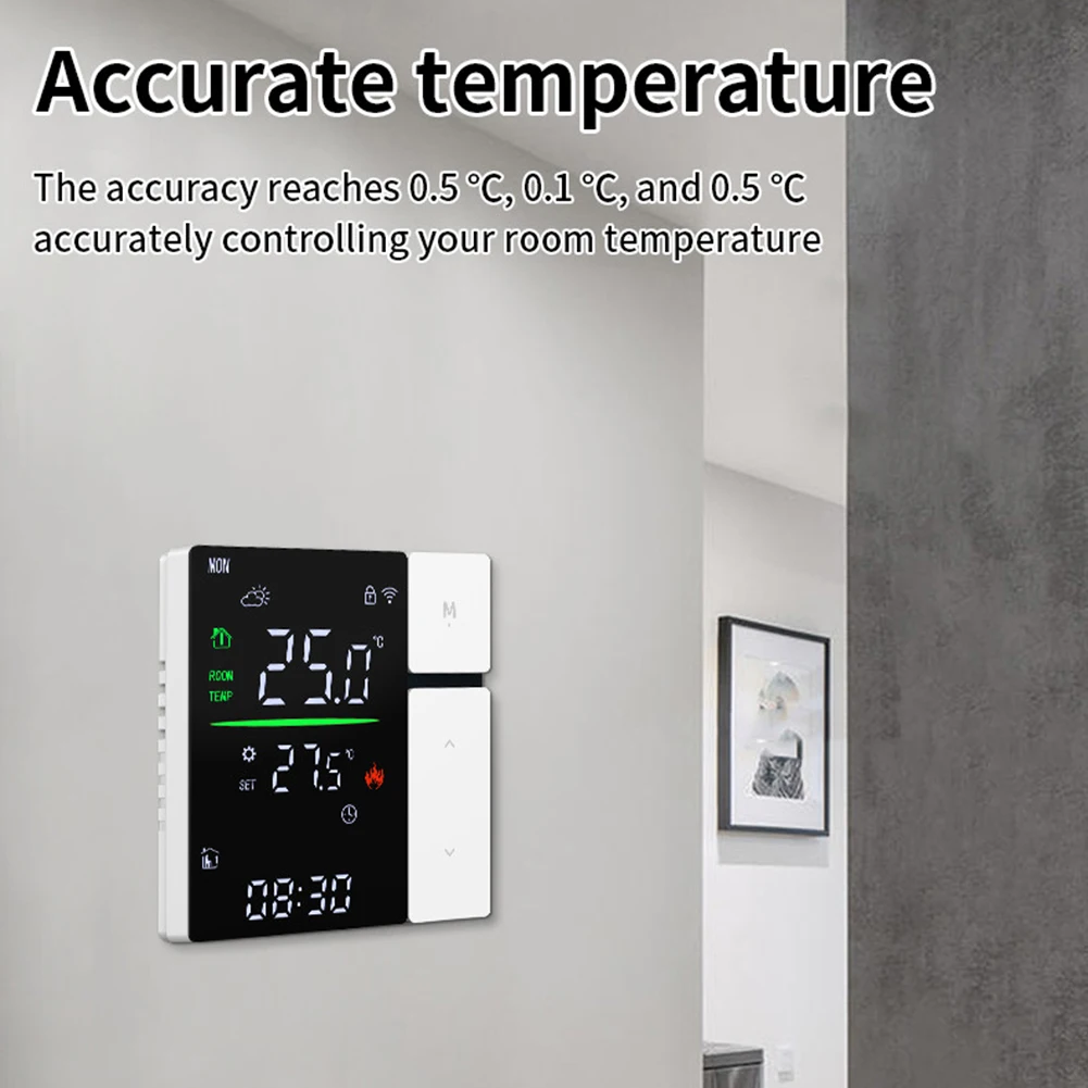 

For WiFi Programmable Thermostat For Tuya Smart Electric Floor Heating And Gas Boiler With Remote App Control
