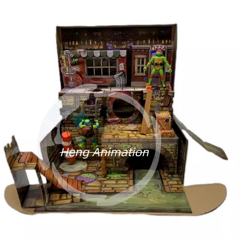 

В наличии классическая модель черепахи ниндзя, канализационная сцена