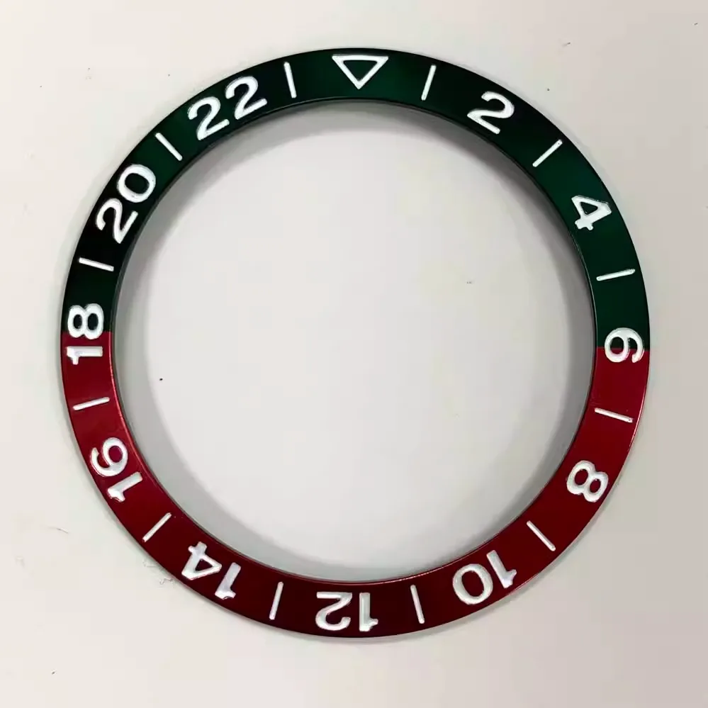 38mm aluminum ring GMT2-22 font outer diameter 38mm inner diameter 30.5mm, suitable for the store water ghost 40mm case