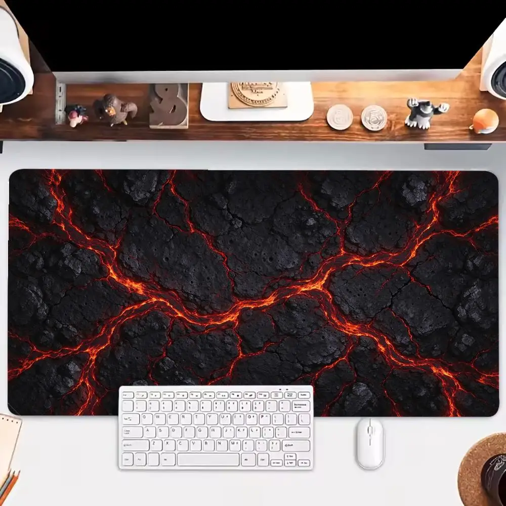 Geometric Color Block Abstract Mouse Pad Desk Mat Smooth Glide Non Slip Base For Modern Office Decor