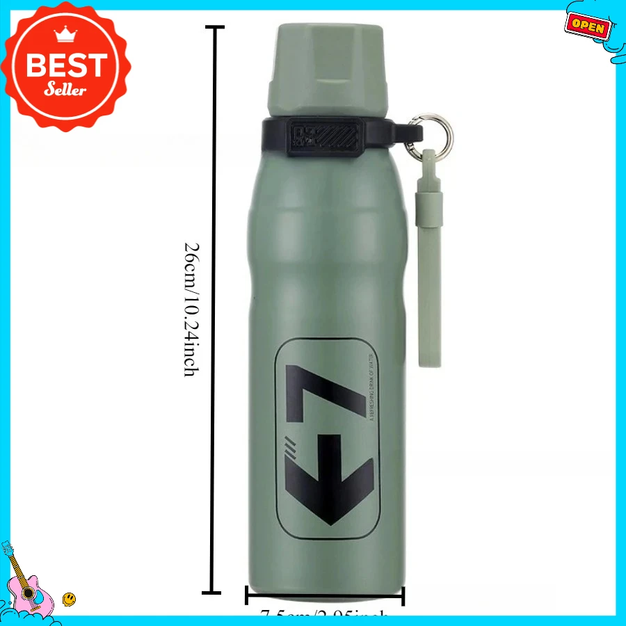 Large-capacity stainless steel insulated mug, with a portable handle and insulation design to maintain temperature.