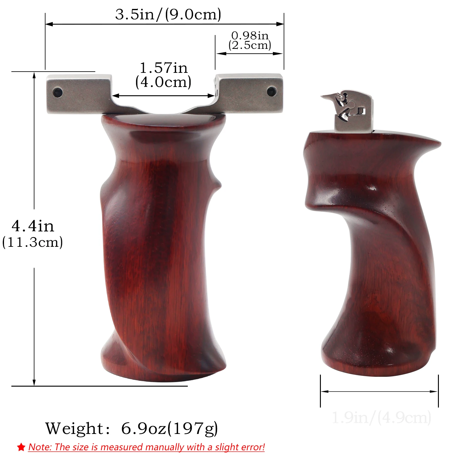 Titanium Alloy Recurve Y-Shaped Slingshot with Dragon Tooth Clamp, Left & Right Hand Models for Outdoor Practice