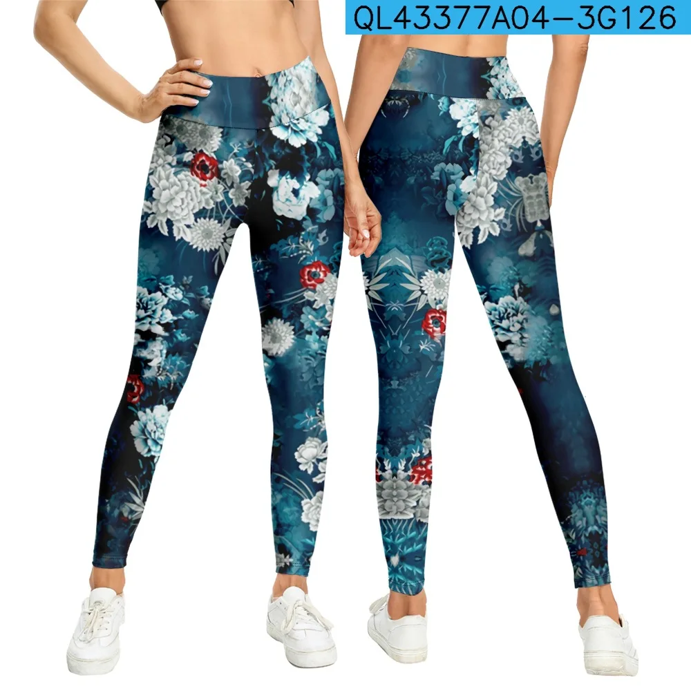 Black Flowers Sport Leggings Women 3D  Printing Tights Yoga Pants Gym Leggin Ladies  Leggins For Female Leginsy Sexy Legins 2023