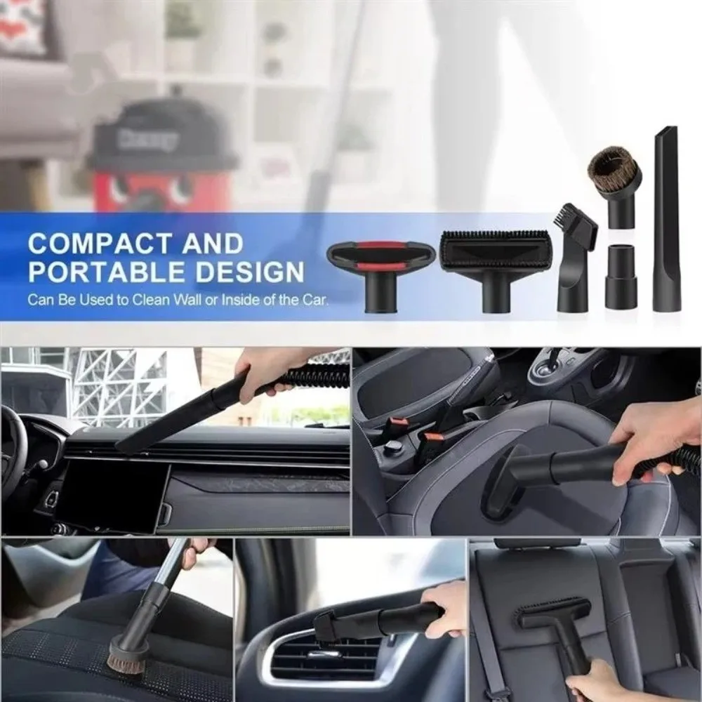 หัวดูดฝุ่นพลาสติก 6 in 1 ชุดอุปกรณ์เสริมดูดฝุ่นขนาด 32 มม. อะไหล่ทดแทนอุปกรณ์เสริมเครื่องดูดฝุ่นสำหรับทำความสะอาดบ้าน