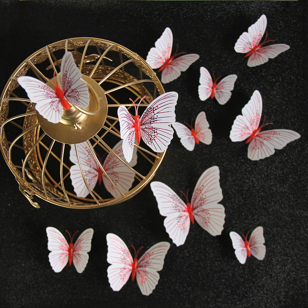 

12Pcs Magnetic Butterfly PVC Refrigerator Magnets 3D Fridge Stickers Home Office Decoration Accessories Fridge Magnets 3D