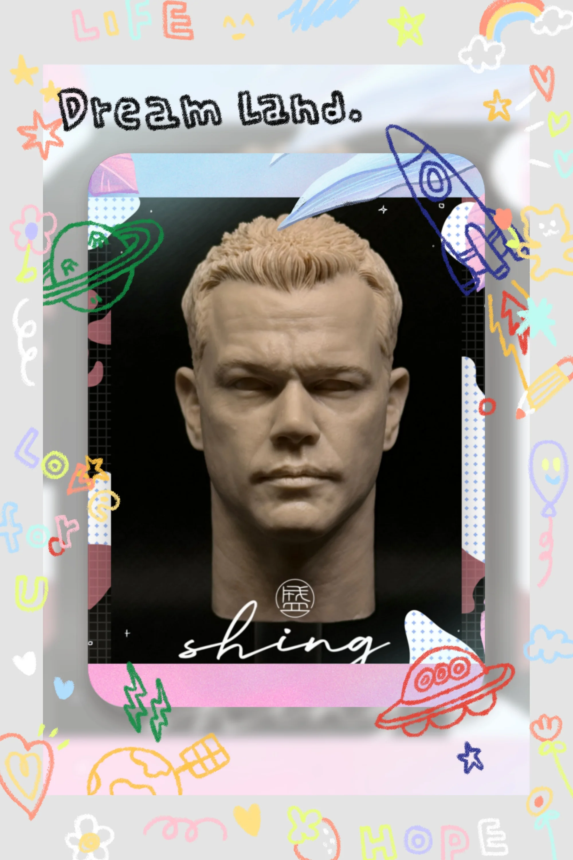 In Stock 1/6 Scale Classic Action Suspense Film Male Actor Matt Damon Unpainted Carving Model Fit 12inchs Action Figure Body