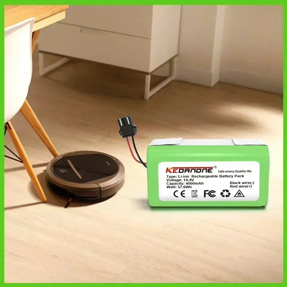 14.4V 4.0Ah Li-ion battery for Cecotec Conga Excellence 950 990 1090 Ecovacs Deebot DN621 601/605 Eufy RoboVac 35C Panda i7 V710