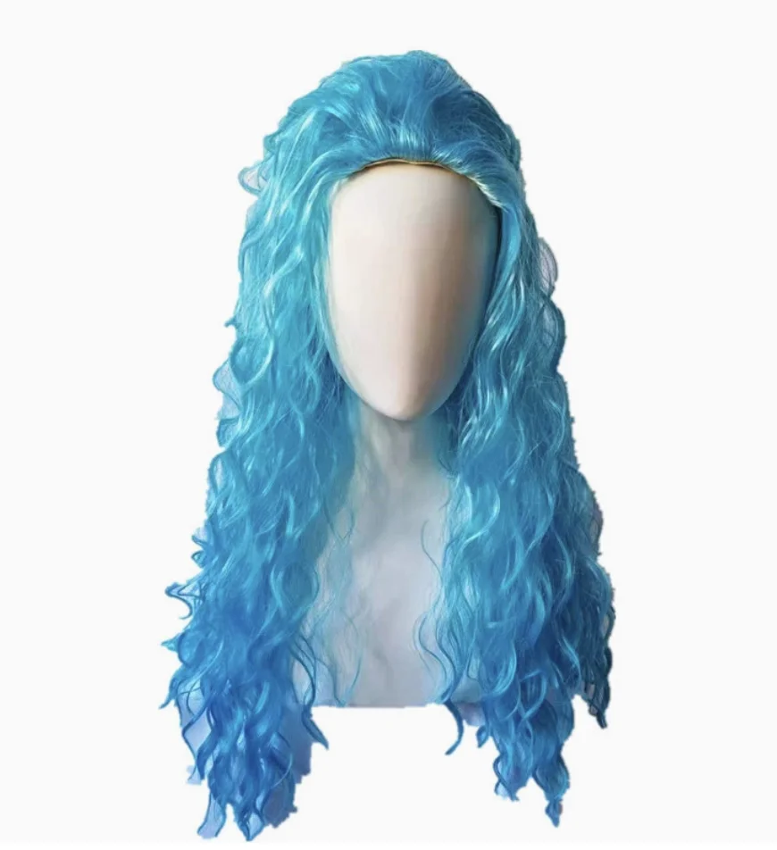 Discendenti 4 Parrucca Cosplay The Rise of Red Parrucca lunga riccia con panini Parrucche per feste in costume di Halloween Capelli sintetici resistenti al calore