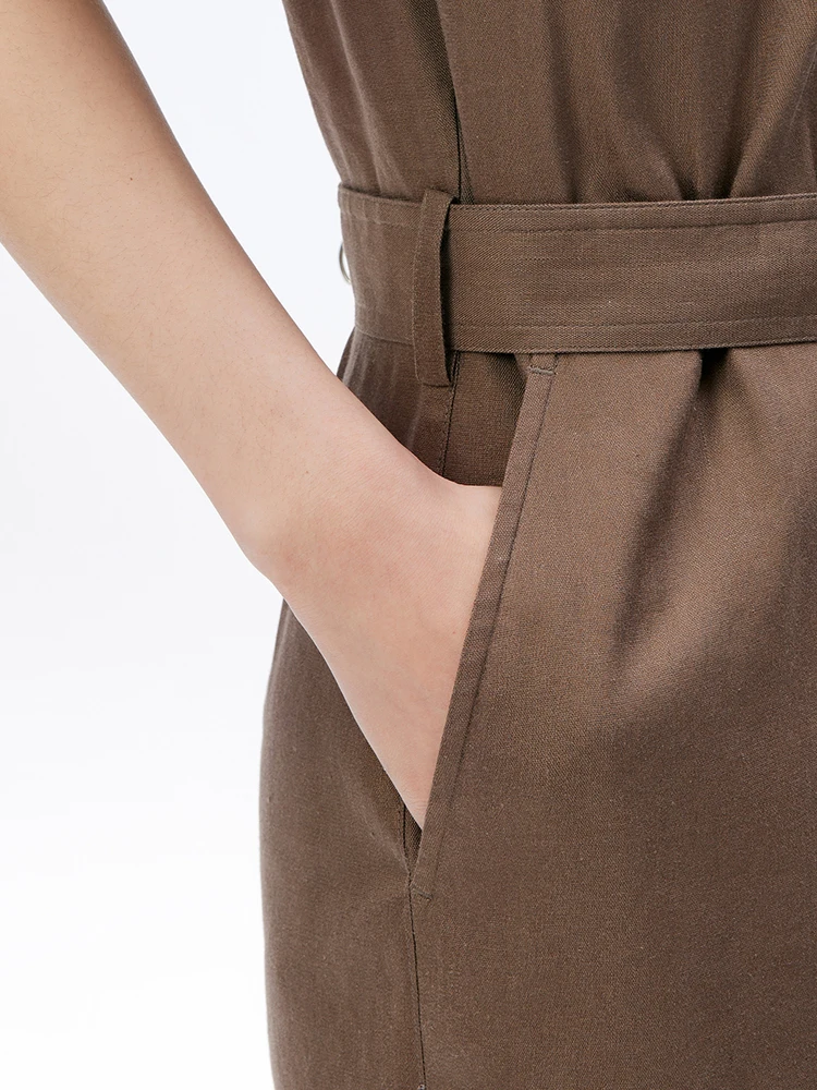 Broalida Casual Rer mit Gürtelverzierung, Bündchen, knöchelhohe Taille, Hose für Damen, Sommer 2023, normal, dünn