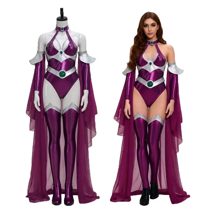 teen-titans-starfire-purple-jumpsuit-cosplay-costumes-anime-character-halloween-party-costume-performance-clothes-for-adults