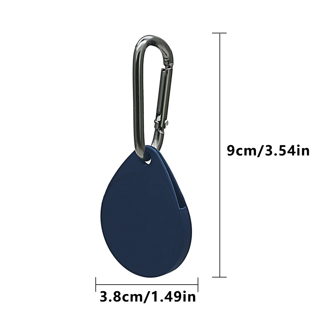 Locator Case Silicone Tracker Cover Hanging Portable Key Ring Sleeve Replacement for Airtags  Black