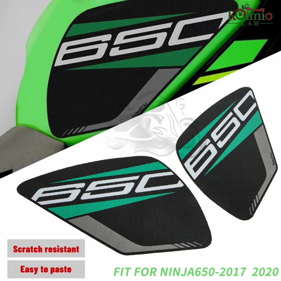 Fit for KAWASAKI 2017 - 2021 Ninja 650 Z650 EX650 Side Tank Pad Protector Stickers Gas Knee Grip Traction Decal NINJA650 18 19