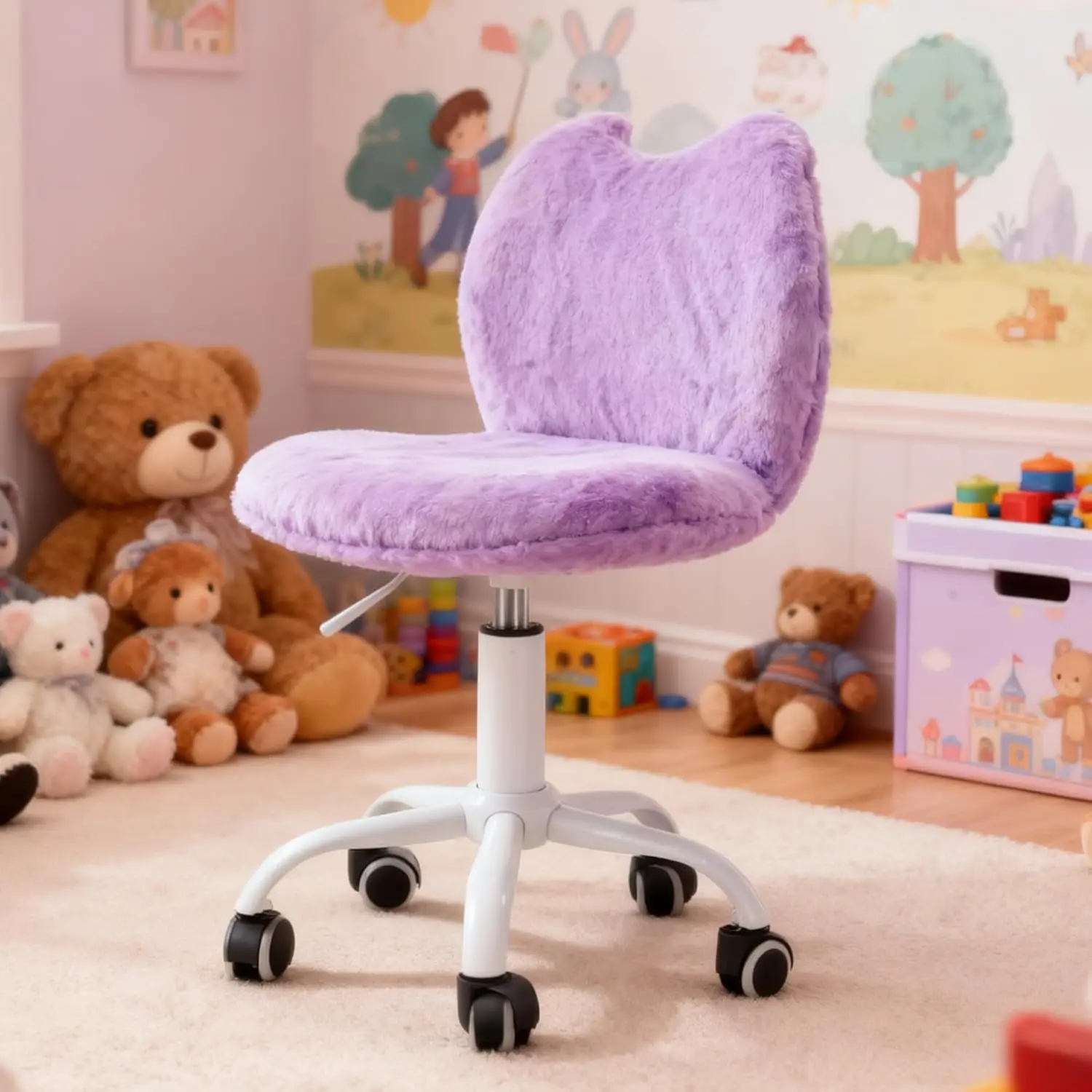 

Swivel Kids Desk Chair Adjustable Rolling Student Chair Living Room Thick Padded Children Chair for Girls and Boys, Customized