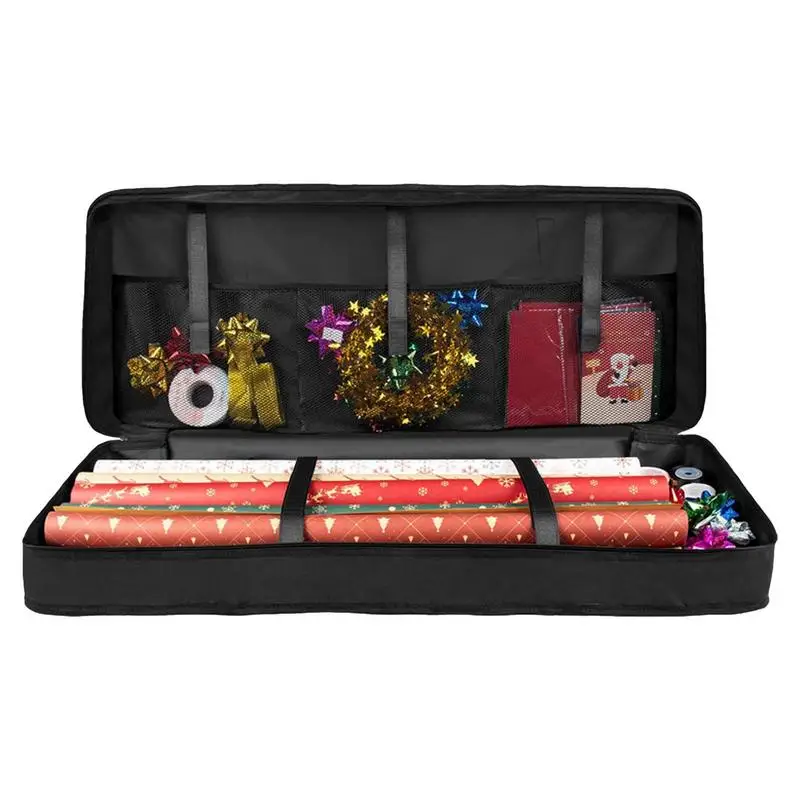 Christmas Gift Wrap Storage Bag Underbed Storage Organizer With thicken Handles Christmas Wrapping Paper Storage Box for holiday