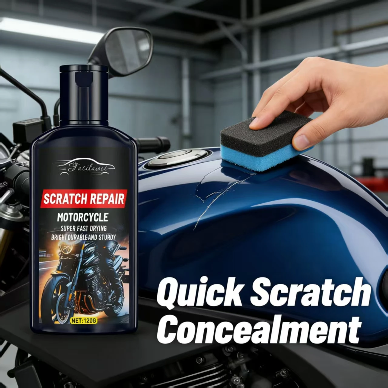 Facilawei Motorcycle Scratch Repair for BNM – 120G Super Fast Drying, Bright Durable, Sturdy Motorcycle Paint Scratch Repair Car