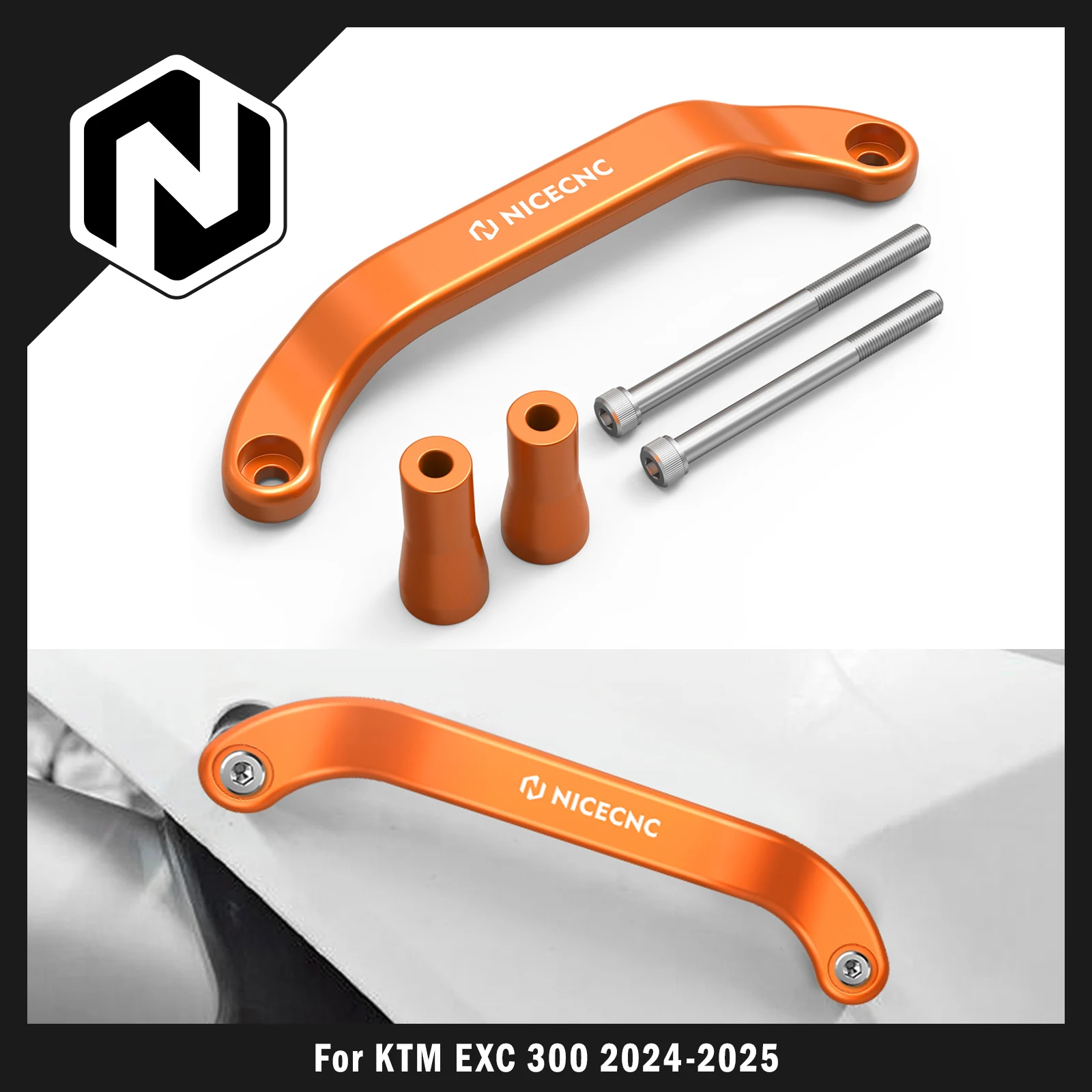 

NICECNC For KTM EXC 300 2024-2025 EXCF 350 EXC 450 XCW 300 Forged Rear Passenger Grab Handle SX 125 SXF 250 SXF 450 2023-2025