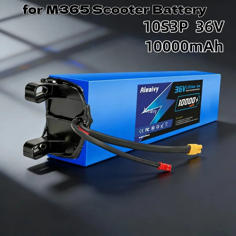 

High Endurance 36V 10Ah 10S3P Rechargeable Lithium Battery BMS Same Port 42V Safe Protection Spare Accessory for M365 Scooter