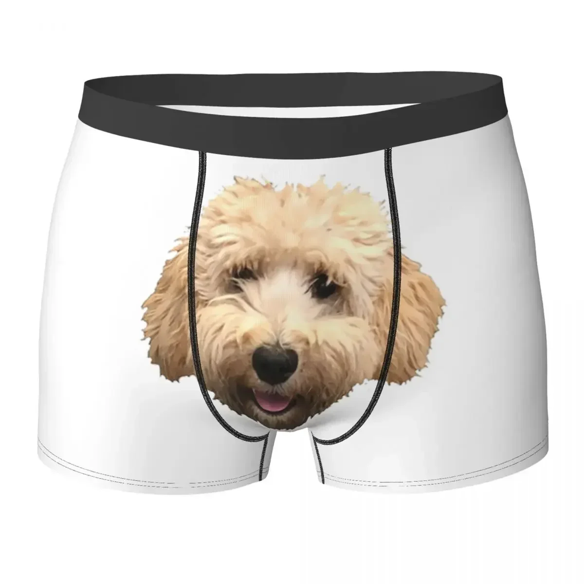 

Трусы-боксеры, шорты Rosie The Goldendoodle, серые трусы, мужское мягкое нижнее белье для мужчин, подарки бойфренду