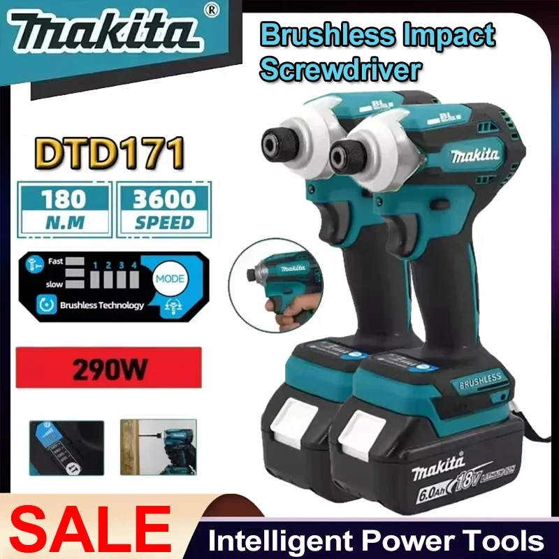 

Makita DTD171 18 В ударная отвертка аккумуляторная бесщеточная электрическая отвертка перезаряжаемая дрель-шуруповерт Makita оригинальный электроинструмент