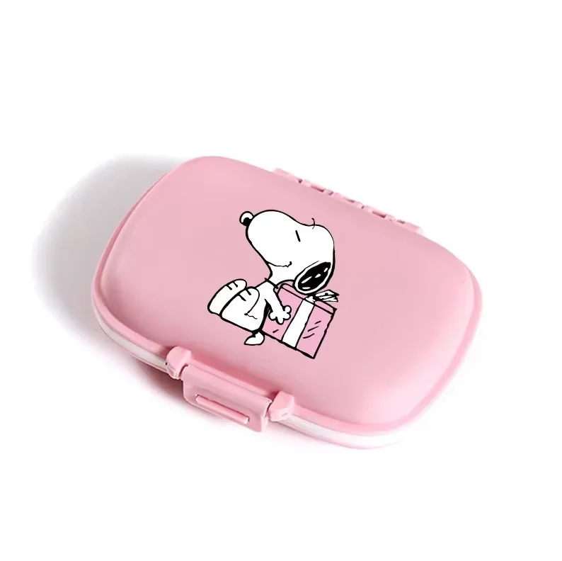 

Mini Portable Pills Organizer Case 8 Grids PillBox Tablet Storage Container Snoopys Travel Weekly Medicine Pill's Box Pill Case