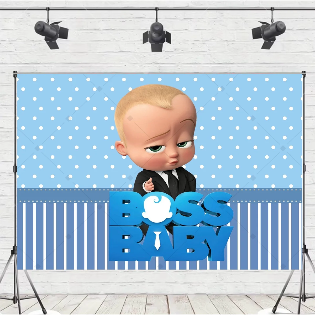 Cartoon Baby Junge Party Dekorationen Hintergrund Niedliches Baby & Kind Thema Kindergeburtstag Dekorationen Baby Taufe Banner Geschenk – Detail 10