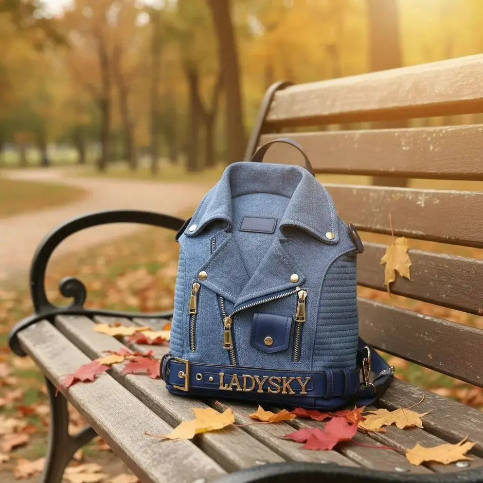 

Ladysky Top Product Fashion Unique Collar Ladies Backpack for Girls Top Selling Quality PU Women's Handbag Bag Factory 26 cm