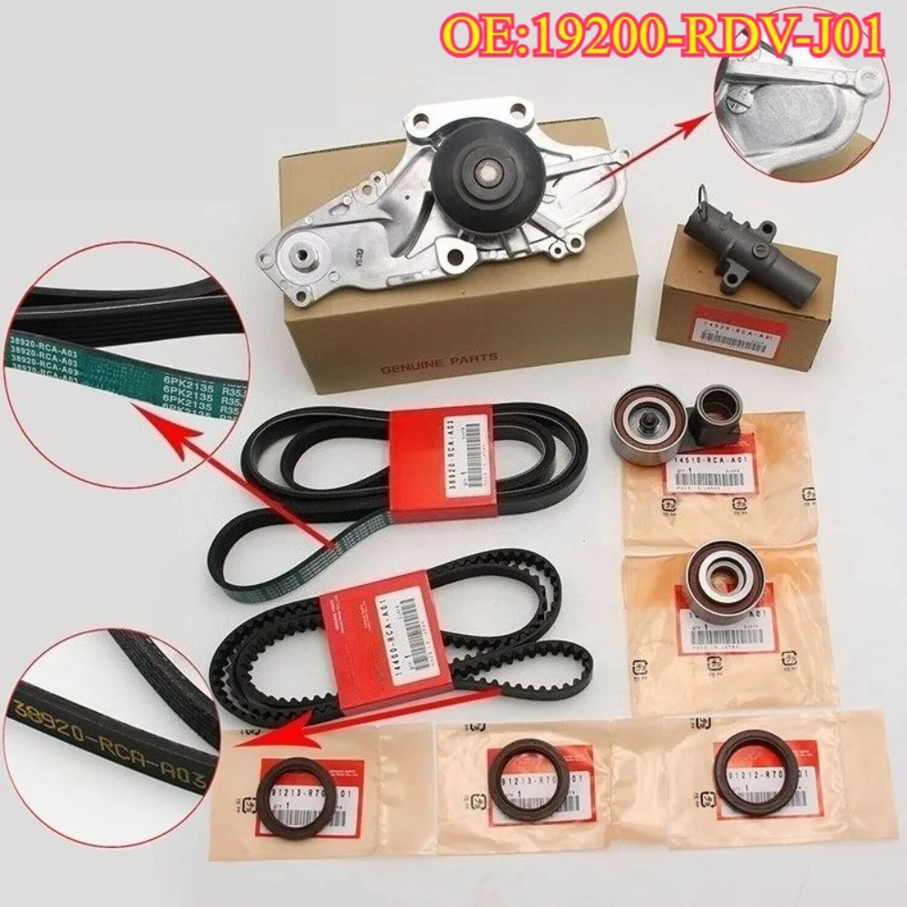 High quality New For 19200-RDV-J01 Timing Belt Kit W/Water Pump For Honda Acura MDX RL TL Honda Pilot OdysseyJ35A