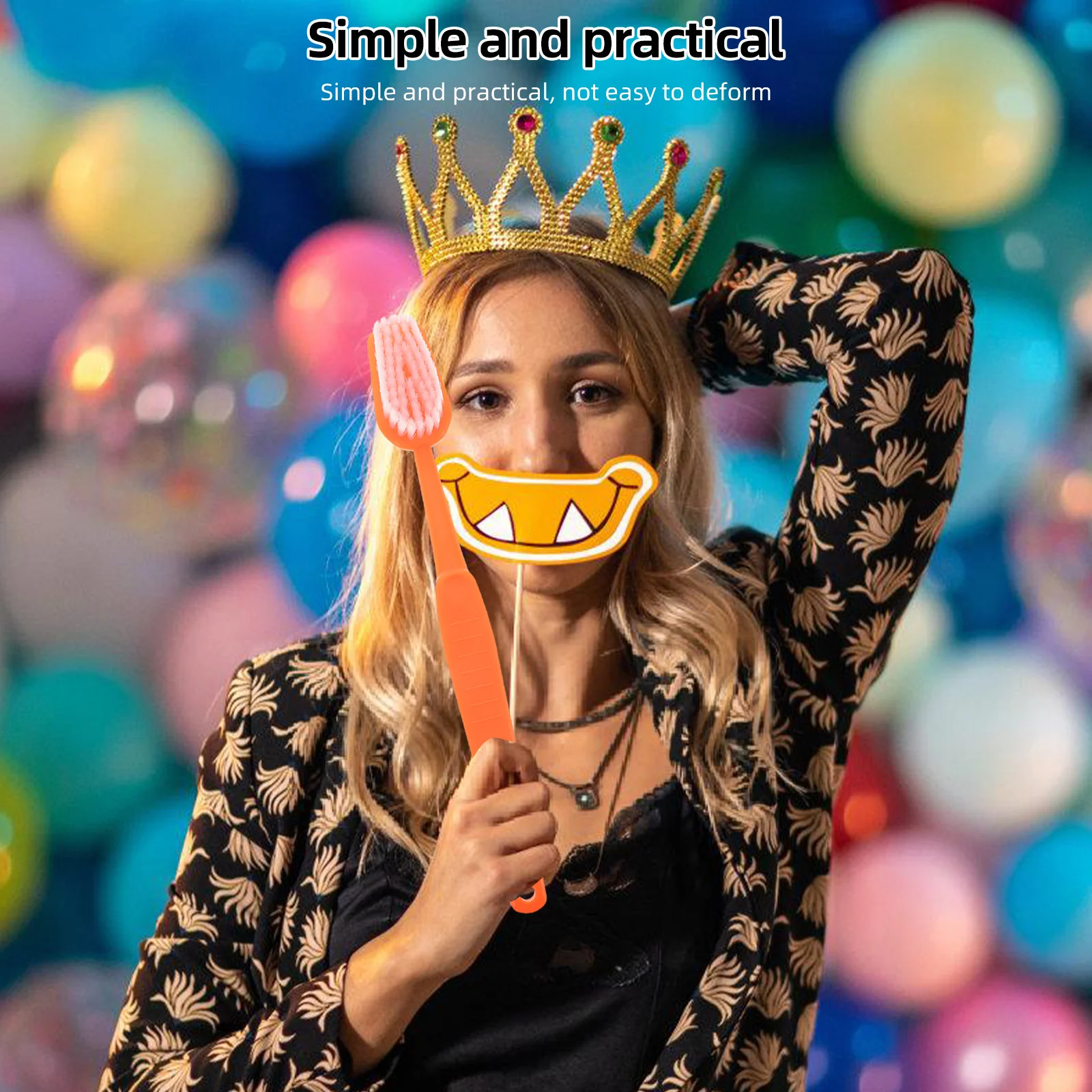 

1pc Giant Toothbrush Prop Oversized Fun Party Decoration Novelty Jumbo Brush For Halloween Wedding Birthday Prank Photo Opener