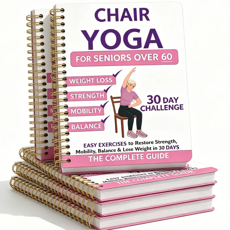 30 Day Chair Yoga Guide Weight Loss Muscle Strength Flexibility Beginner Seated Workout English Book for Seniors & Adults view 2