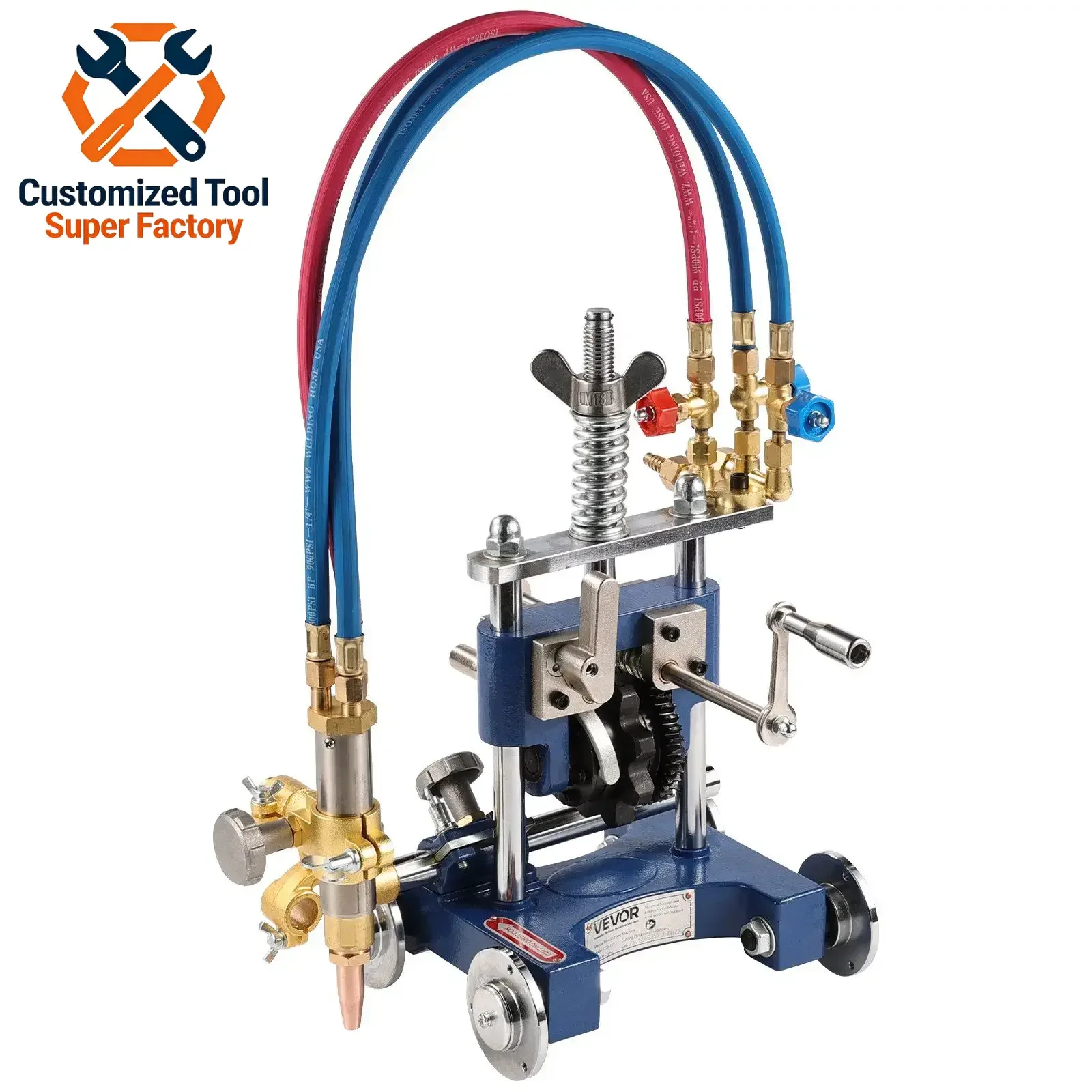 CG2-11Y Manual Gas Pipe Cutting Machine Portable 0.2'-2' Thick Pipe Cutter with 0-45 Degrees Angle