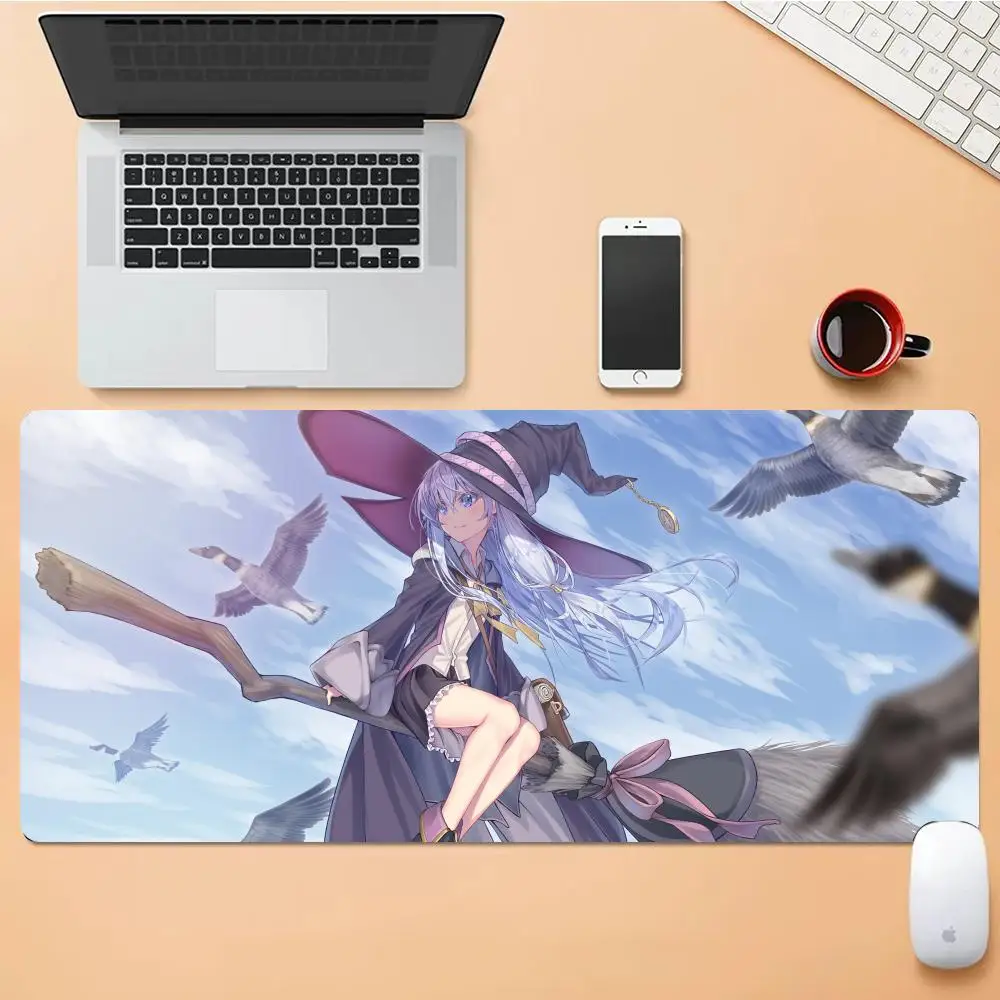 Wandering Witch The Journey Of Elaina Anime Mouse Pad Desk Mouse Pad HD Desk Pad Extended Gaming Keyboard Mat Large XXL