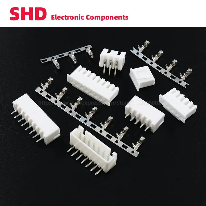 100PCS XH2.54 2p 3p 4p 5p 6p 7p 8p 9 10 11 12 pin 2.54mm Pitch Terminal Kit / Housing / Pin Header JST Connector Wire Connectors