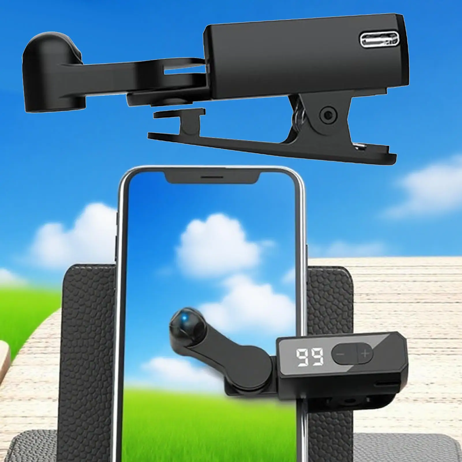 جهاز النقر التلقائي بسرعة قابلة للتعديل للهاتف، جهاز لاسلكي صامت للتسوق، لعبة التمرير، تطبيق الفيديو، لعبة مكافأة المهام