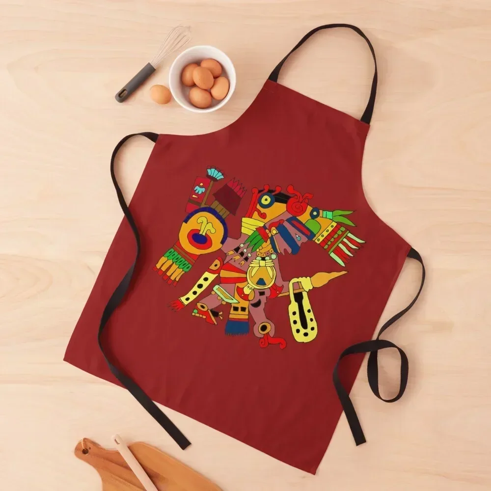 

Aztec Gods Tecciztecatl Apron Waiter Uniforms Barista Kitchen Things And For Home Woman Work Apron