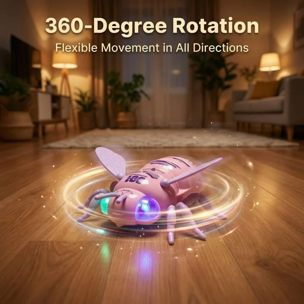 New Model Remote Controlled Wall-climbing Vehicle Special Model Simulated Bee Animal Creative Light Up Toy Birthday Gift